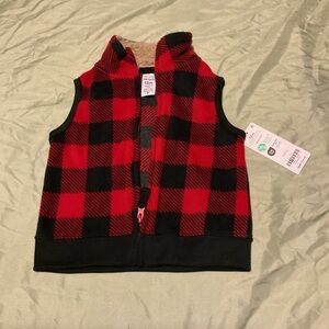 Carter's Red and Black Checkered Kids Vest